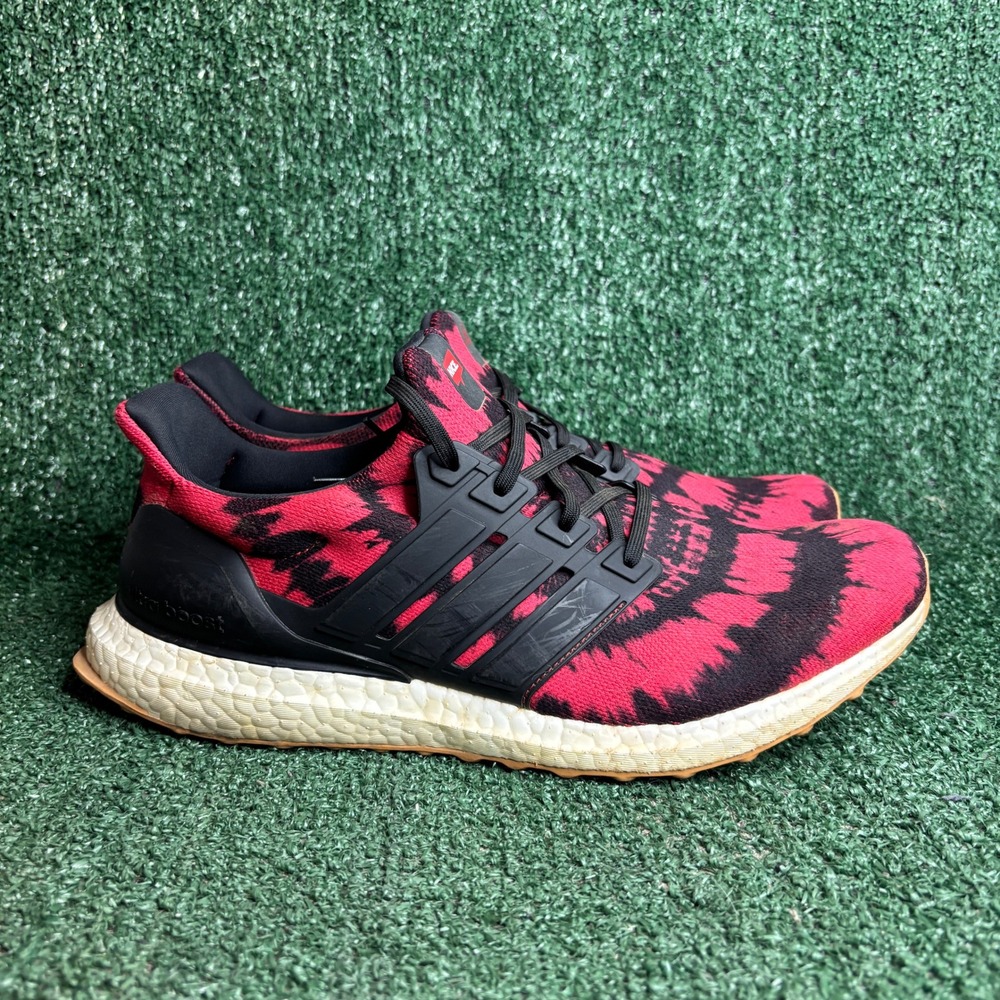 Adidas x Nice Kicks UltraBoost No Vacancy Tie Dye Running Sneaker Red Mens 10.5